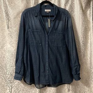 New With Tags Anthropologie Pilcro Chambray Top